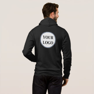 Mens Hoodie Black  ADD YOUR LOGO 