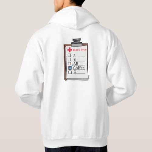 Mens Hoodie _ Blood Type Coffee