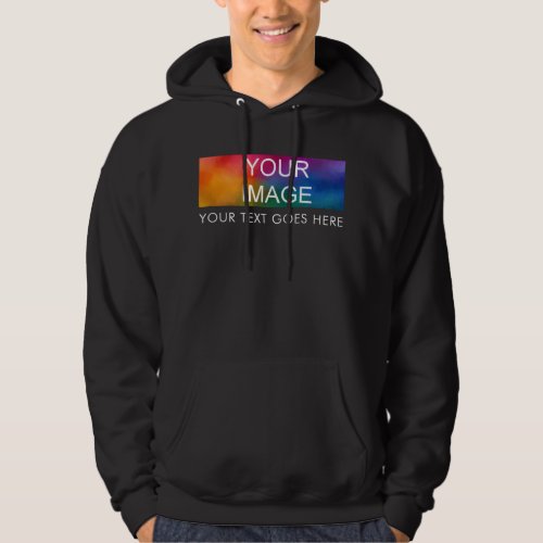 Mens Hoodie Custom Add Your Image Logo Text Here