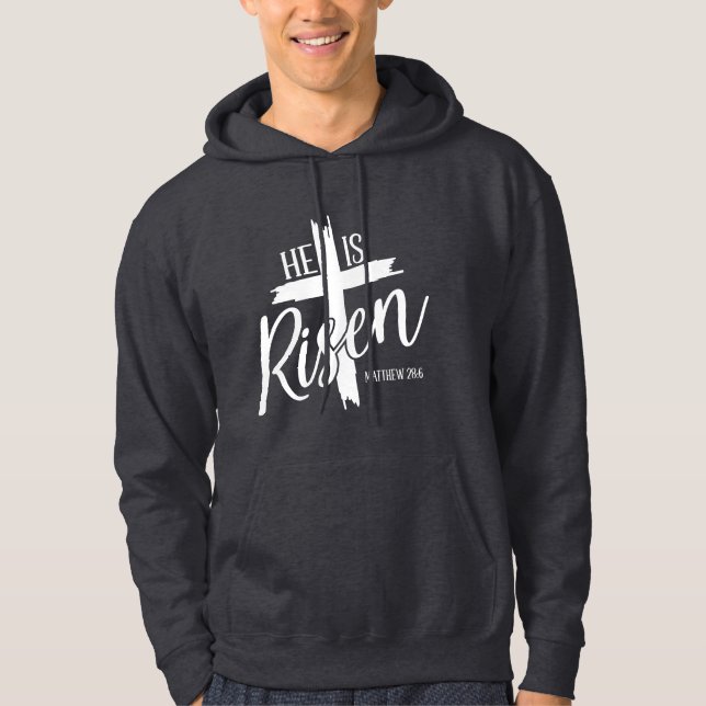 Mens Hoodie He Is Risen (Front)