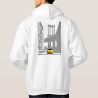 Mens Hoodie Template Brooklyn Bridge New York City