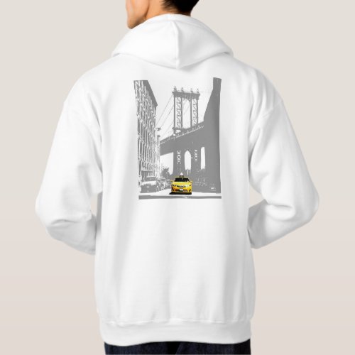 Mens Hoodie Template Brooklyn Bridge New York City