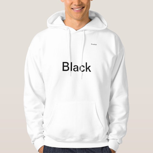 Mens hoodie white with simple expressions. (Front)