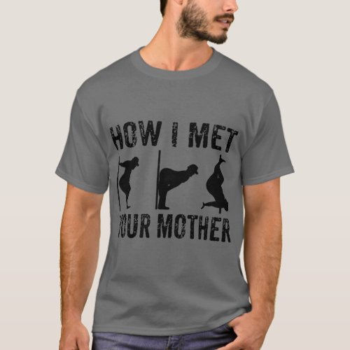 Mens How I Met Your Mother Dad Jokes Adult Humor F T_Shirt
