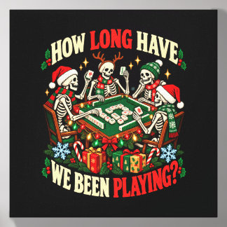 Mens How Long Have Been Playing Christmas Mahjong Canvas Photo Tile