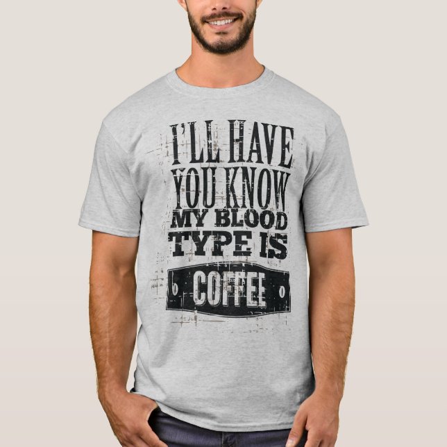 Men's Humorous Coffee T-Shirt (Front)
