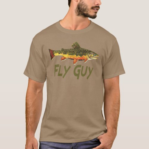 Mens Humorous FLY GUY Fisheman Fly Tier Anglers T_Shirt