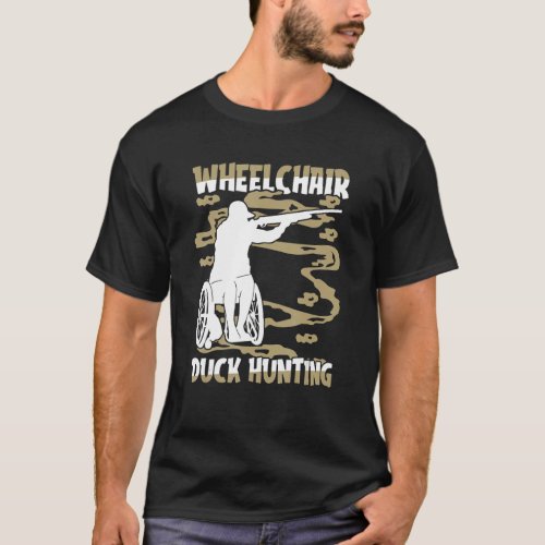 Mens Hunter Wheelchair Geese   Hunt Goose Duck Hun T_Shirt