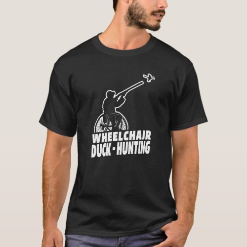 Mens Hunter Wheelchair Geese  Hunt Goose Duck Hunt T_Shirt