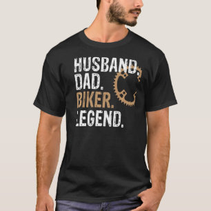 Mens Husband Dad Biker Legend Mountain Bike T-Shirt