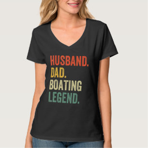 Mens Husband Dad Boating Legend  Sail Boat Captain T-Shirt