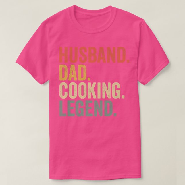 Mens Husband Dad Cooking Legend Funny Cook Chef Fa T-Shirt (Design Front)