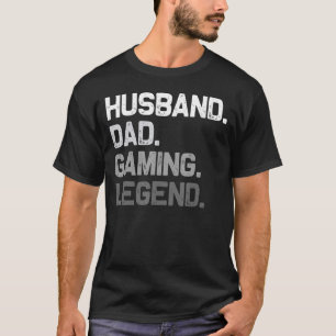 Mens Husband Dad Gaming Legend Funny Gamer Father  T-Shirt