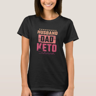 Mens Husband Dad Keto Survivor T-Shirt