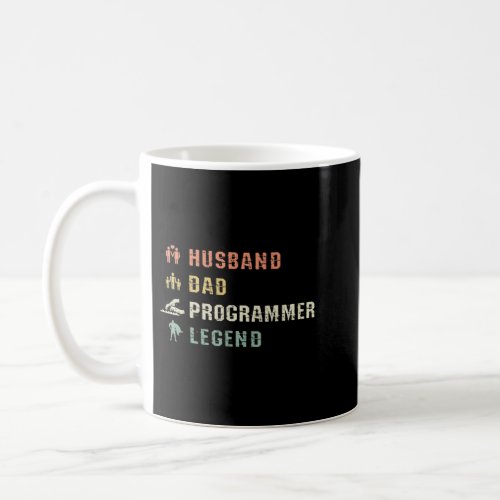 Mens Husband Dad Programmer Legend Fathers Day Com Coffee Mug
