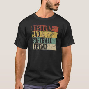 Mens Husband Dad Softball Legend Softball Sport  F T-Shirt