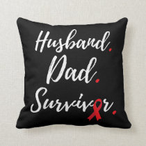 Mens Husband Dad Survivor Stroke Awareness  Throw Pillow