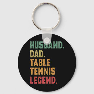 Mens Husband Dad Table Tennis Legend Keychain