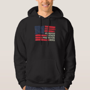 Mens Husband Father Protector Hero - Fathers Day F Hoodie