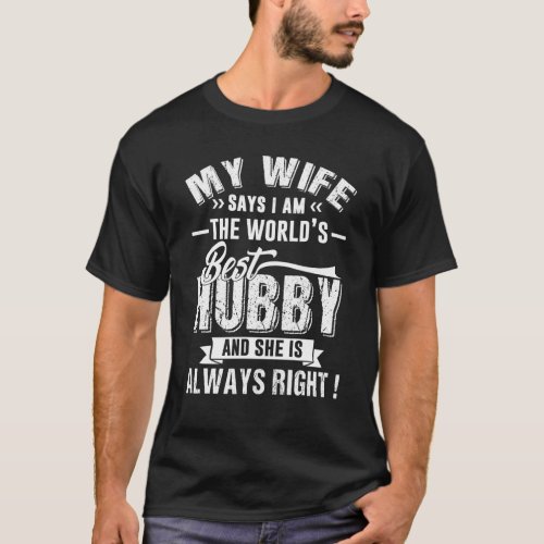 Mens Husband From Wife  Best Hubby T_Shirt