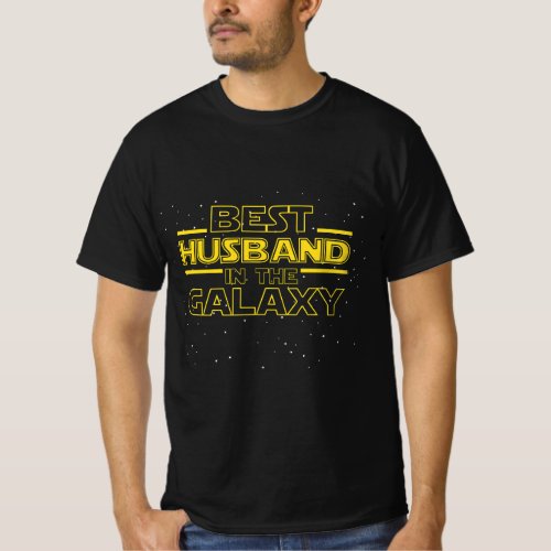 Mens Husband Gift Best Husband in the Galaxy T_Shirt