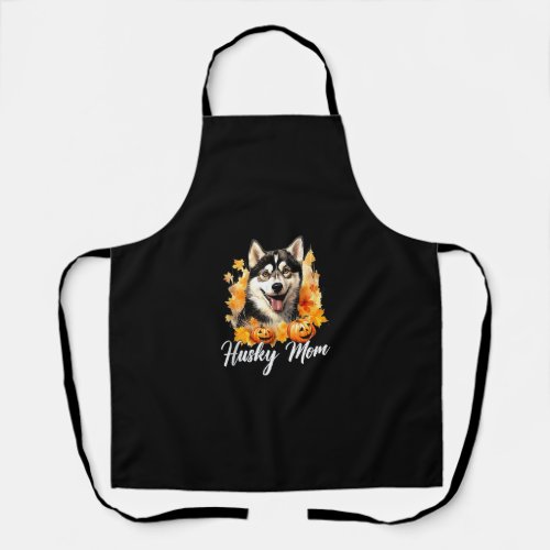 Mens Husky Mom Funny Corgi Halloween 2024 Husky Si Apron