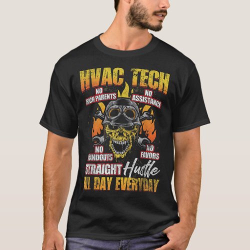 Mens HVAC Tech AC technician Installer Distressed  T_Shirt