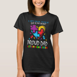 Mens I Am Her Voice My Heart Daughter Autism Aware T-Shirt
