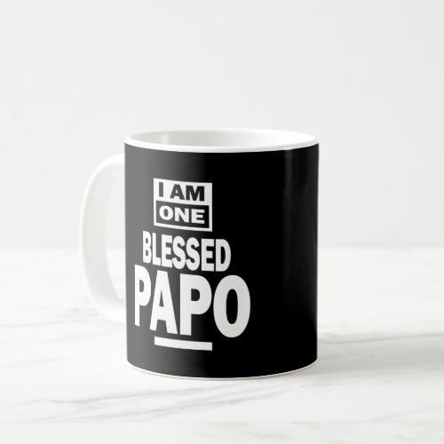 Mens I Am One Blessed Papo Fathers Day Gift Coffee Mug