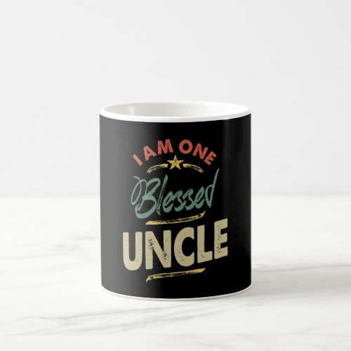 Mens I Am One Blessed Uncle Gift Coffee Mug