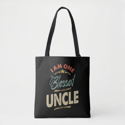 Mens I Am One Blessed Uncle Gift Tote Bag