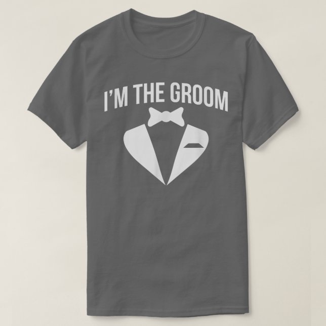 Mens I Am The Groom  Wedding Bachelor Party  T-Shirt (Design Front)