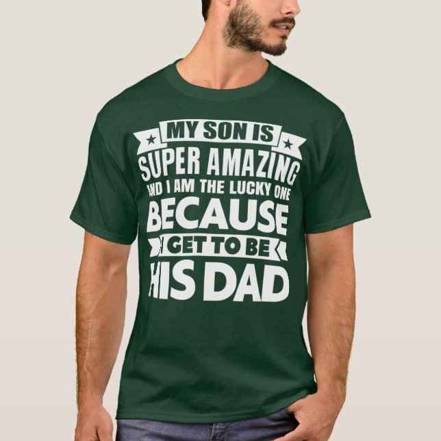 Mens I Am The Lucky One Because I Get To Be His T-Shirt (Front)