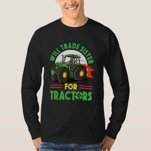 Mens I Dig St  Patricks Day Tractors Kindergarten  T-Shirt