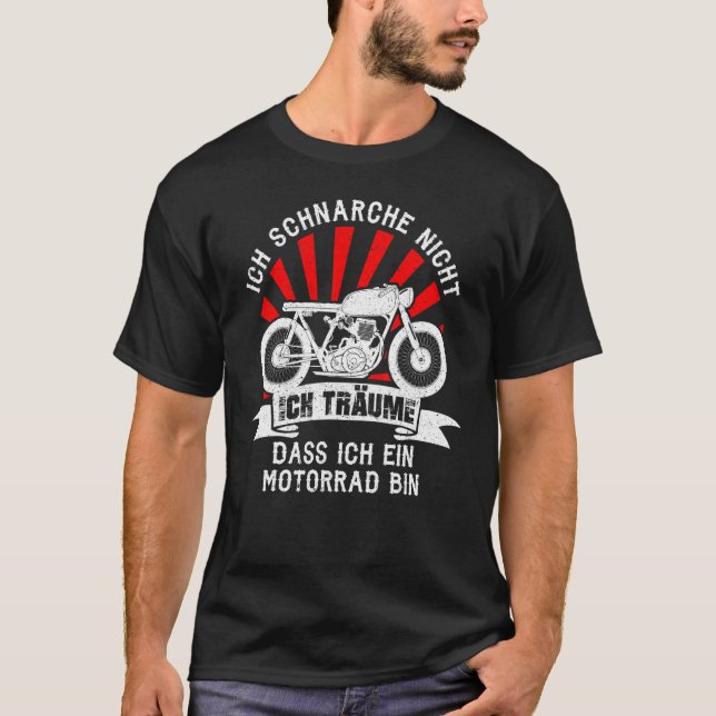 Mens I Don't Snore Motorcycle T-Shirt (Front)
