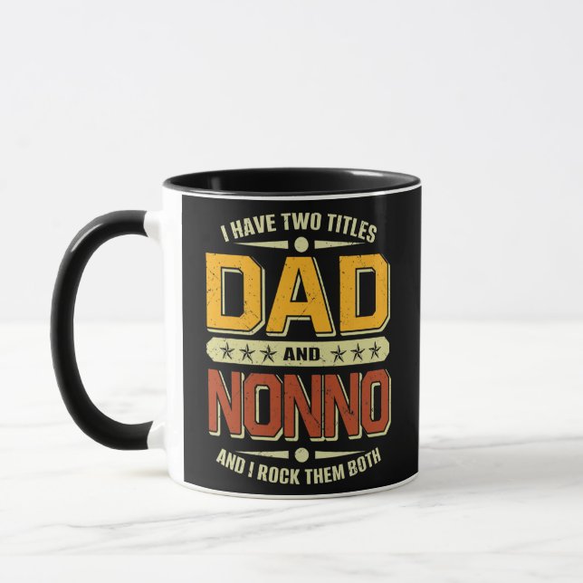 Mens I Have Two Titles Dad Nonno Funny Fathers Mug (Left)