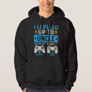 Mens I Leveled Up To Uncle 2022 New Video Gamer Un Hoodie
