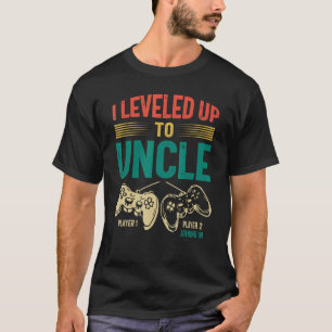 Mens I Leveled Up To Uncle 2023 New Uncle Gamer Pr T-Shirt