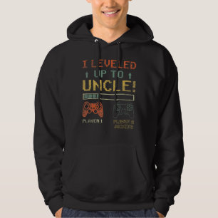 Mens I Leveled Up To Uncle Gaming Controller Fathe Hoodie
