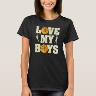 Mens I Love My Boys Netball  Father's Day Netball  T-Shirt