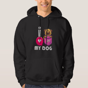 Mens I Love My Dog Pug Dad Pugfather Pet Dog Enth Hoodie