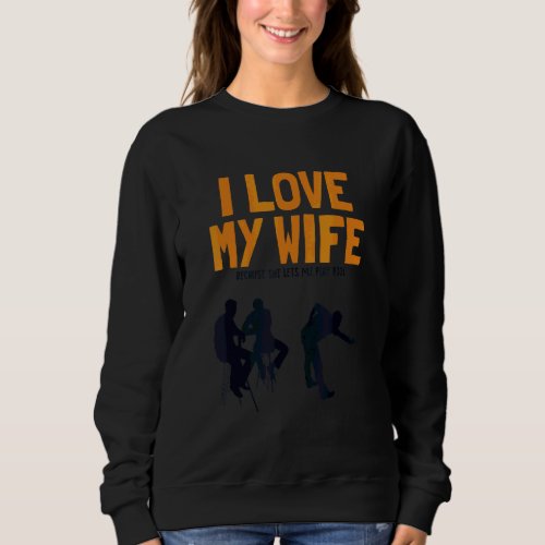 Mens I Love My Wife Pool Balls Pool Snooker Player Sweatshirt