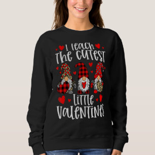 Mens I Teach The Cutest Little Valentines Leopard  Sweatshirt