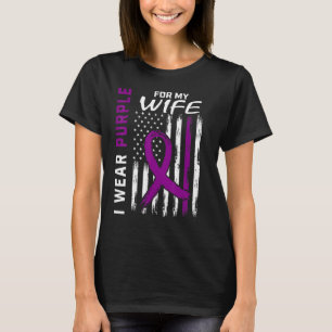 Mens I Wear Purple For My Wife Epilepsy Awareness T-Shirt