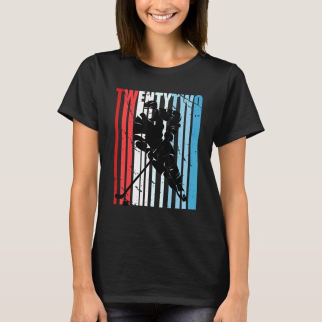Mens Ice Hockey 22nd Birthday Player Motivational  T-Shirt (Front)