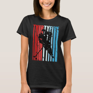 Mens Ice Hockey 35th Birthday Player Motivational  T-Shirt