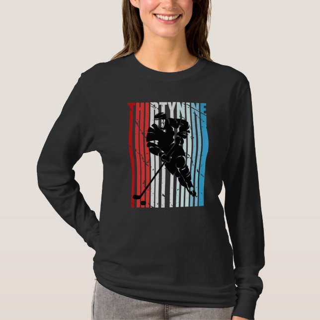 Mens Ice Hockey 39th Birthday Player Motivational  T-Shirt (Front)