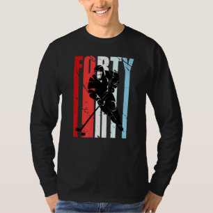 Mens Ice Hockey 40th Birthday Player Motivational  T-Shirt