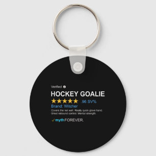 Mens Ice Hockey Goalie Legend Skates Jersey Traine Keychain