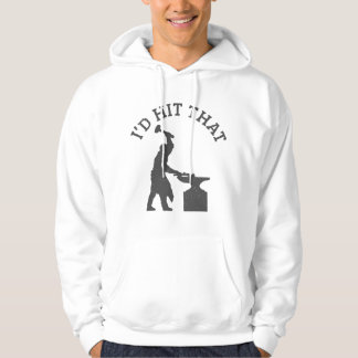 Mens I'd Hit That Blacksmith Blacksmithing Forge F Hoodie